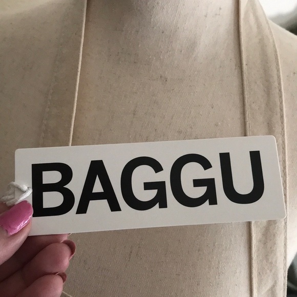 Poshmark Logo Baggu Bag Beige Tote Bag NEW Final Sale - Picture 2 of 9